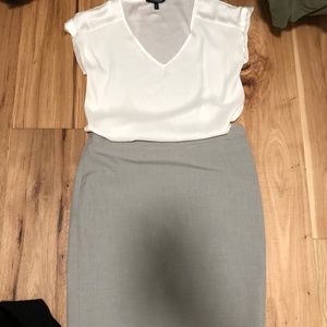 Gray pencil skirt